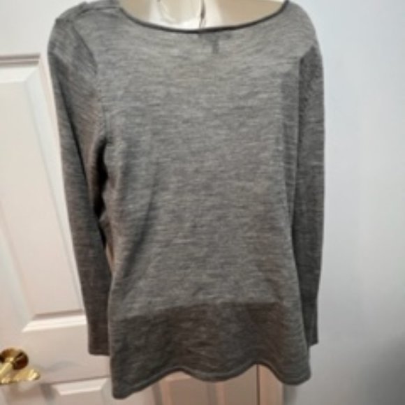 Eileen Fisher small Merino wool gray sweater - Picture 2 of 5